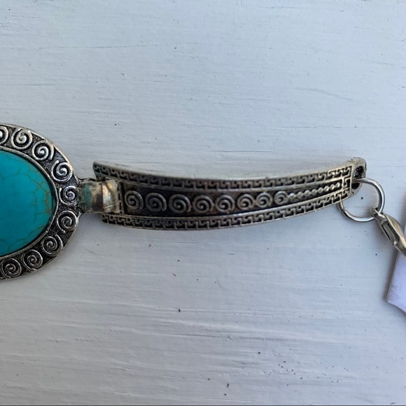 Southwest Bracelet Silver Turquoise Color - Picture 5 of 11